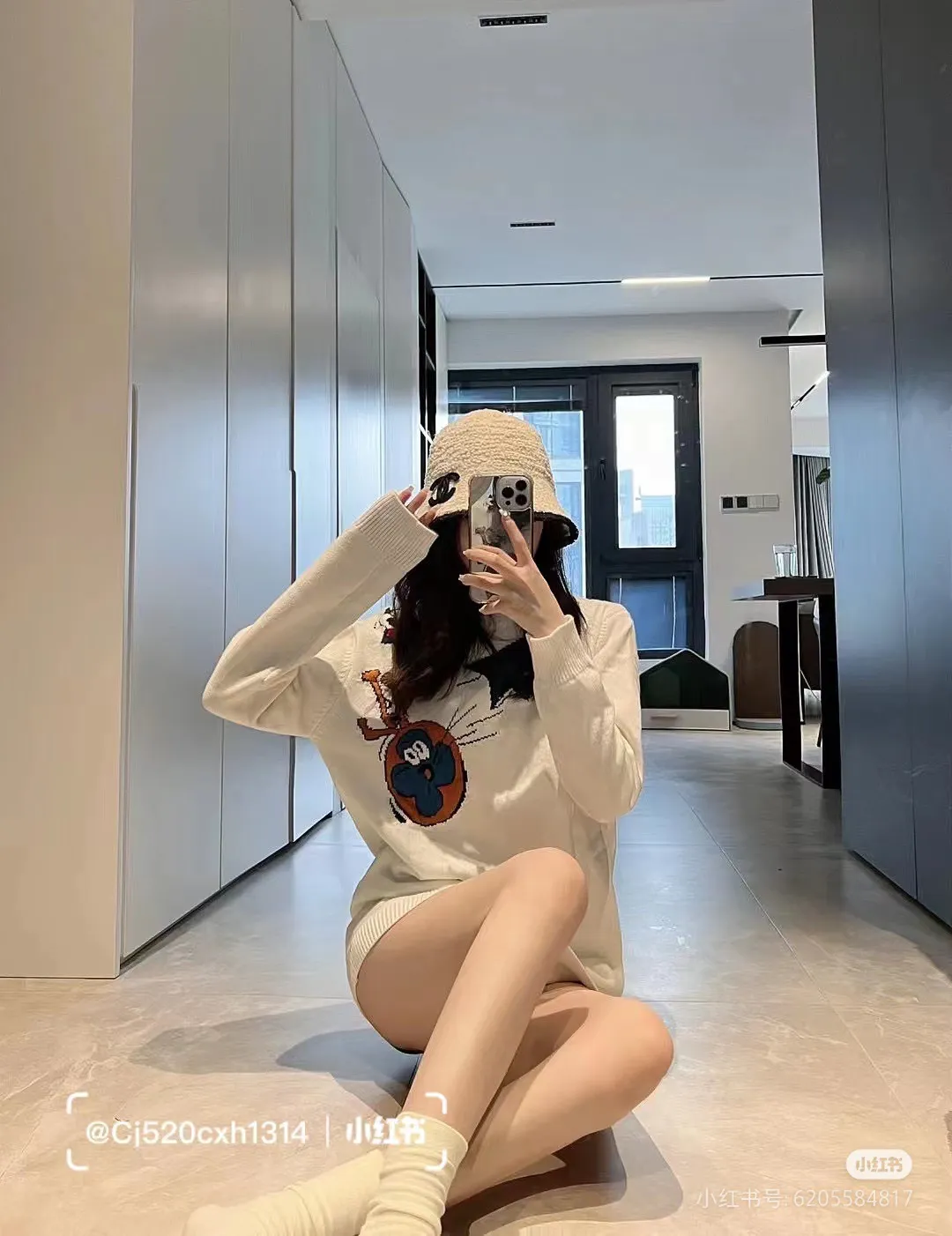 Louis Vuitton/Louis Vuitton 25Fw childlike paper airplane jacquard knitted sweater